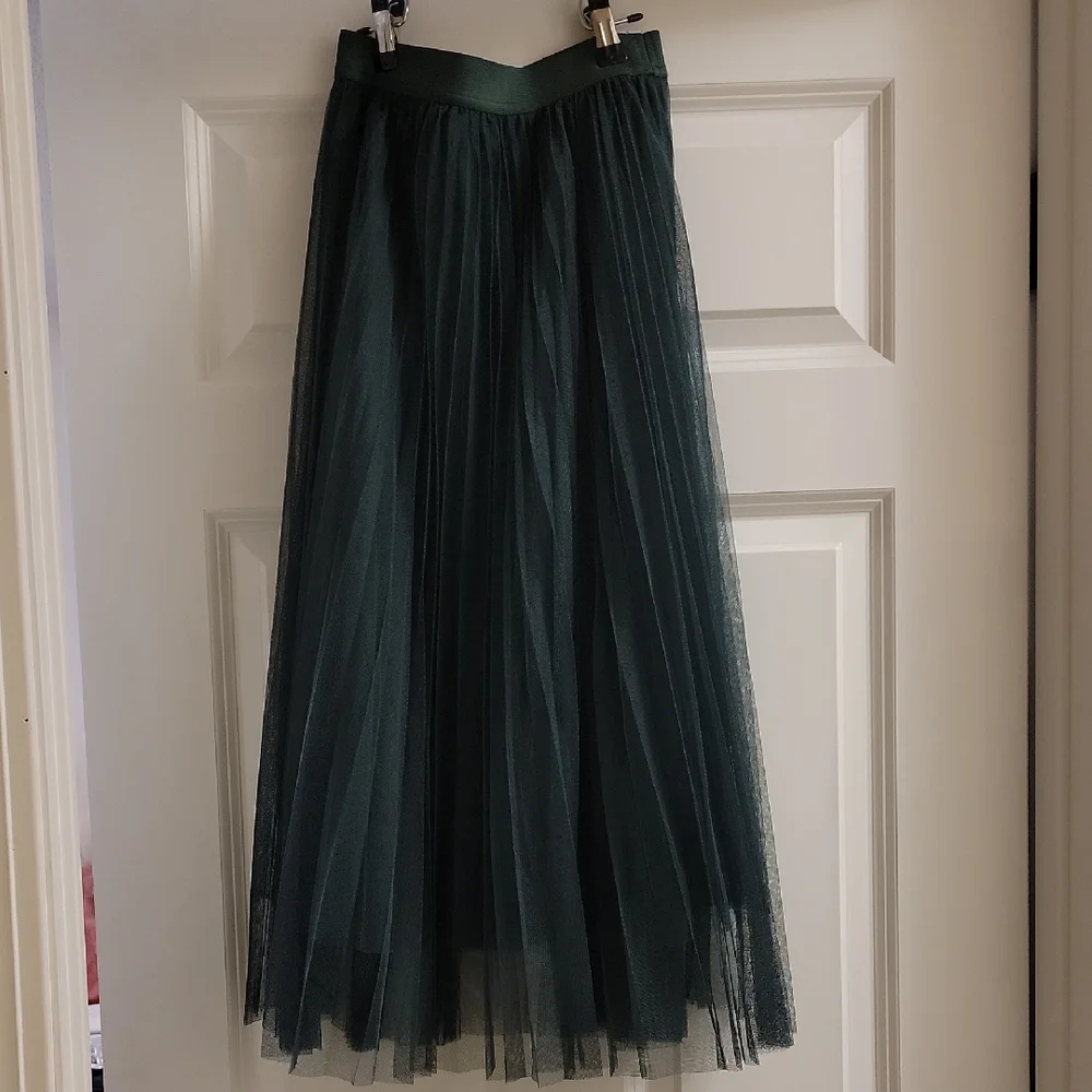 Lucy Paris Dark Green Maxi Skirt - Picture 1 of 2